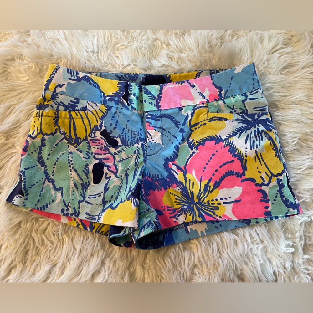 Lilly Pulitzer Women’s Floral Multicolored Shorts-Size 6